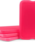 Slim Compact Reusable XL Ice Pack 4 Pack For Lunch Boxes Coolers And Beach Bags Pink Durable Long Lasting Cold stacked view