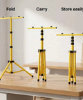 Adjustable Archery Target Stand Heavy Iron Tripod For Backyard Range And Club Practice with rust resistant frame showing foldability