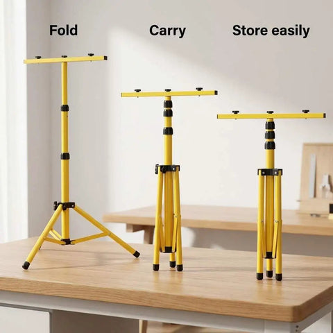 Adjustable Archery Target Stand Heavy Iron Tripod For Backyard Range And Club Practice with rust resistant frame showing foldability