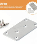 Flat Corner Brace Plates With Fixing Screws Stainless Steel Heavy Duty 98mm Brackets and screws for furniture DIY