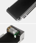 460Mm Mini Conveyor Belt With 24V PU Belt, Stainless Steel Frame, showing belt and motor details for industrial use