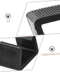 Close-up of 8 Pieces Rattan Furniture Clips Outdoor Sofa Sectional Connectors For Patio Keeps Wicker Sofas From Sliding No Tools Needed