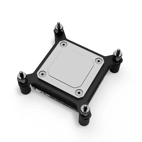 Velocity 3 CPU Water Block Plexi Top For AM5 And LGA 1700 And 1851 Beefy Cooling With Optimized Internal Geometry For Maximum Heat Transfer Perfect Fit For Serious Custom PC Builds, top view, nickel-copper base
