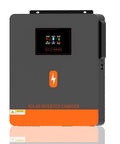 High Power 4200W 24V DC To 230V AC Off-Grid Hybrid Inverter With All-In-One Solar Charger, front view, orange and black design.