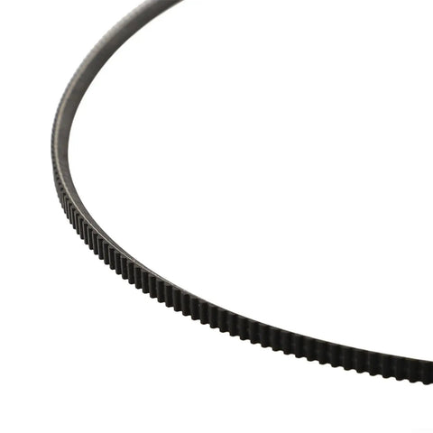 Top Quality 2 Pack 5M730 Polyurethane Motor V-Belt For Harbor Freight 9X20 Lathe Machine Drive Belt Replacement Kit To Cut Noise And Vibe Smooth, close-up toothed black polyurethane belt