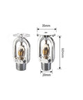 5 Piece Outdoor Fire Sprinkler Head DN15 72 Degree Fusible Alloy Set Low Temp Resistant, showing two chrome-plated sprinkler heads.