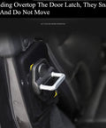 Door Lock Trim Decoration Covers For Jeep Wrangler JL JLU 2018 2026 And Gladiator JT 4-door black installed on latch