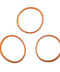 Three Pack Electric Planer Drive Belts 238mm By 9.6mm Double Cog Ribbed Replacement Kit For N1923BD 1900B FP0800 KP0810C BKP180 225007 Orange