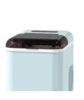 Portable Countertop Ice Maker With Handle Produces 26 Pounds Of Smooth Daily Ice Instantly using self cleaning tech, showing lid open.