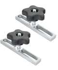 Miter Slot Hardware Kit with Aluminum Slot Bars, Black Star Knobs, 5/16 screws for building DIY jigs and hold downs.