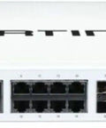 Heavy Duty Network Firewall Appliance Serving Up Next Gen AI Threat Shields And Rock Solid Multi Port Gigabit Ethernet Routing For Hustling Business Operations, front view with multiple Ethernet ports.