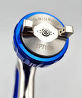 Close-up of Heavy Duty Pneumatic Spray Gun For Automotive Paint And Bodywork Topcoats Featuring High Atomization Build 1.3mm nozzle.