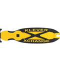 Xchange Box Cutter With Recessed Blade And Safety Yellow Handle, 12 Piece Kit, Interchangeable Head Design, Carbon Steel Blade For Long Life, Ergonomic Grip, Cuts Boxes Cleanly Without Finger Snags. top view