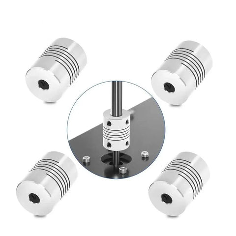 Beefed Up Rigid Shaft Coupler 5 By 8mm Bore D19 L25 For 3D Printer And CNC Machines Direct Torque Transmission Zero Misalignment Fits 5mm Motor Shaft And 8mm Lead Screw T8, aluminium alloy