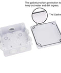 Heavy Duty Abs Plastic Junction Box Featuring IP65 Waterproof Protection And Dustproof Seals For No Sweat Electrical Projects In Crisp White Finish display with gasket detail.