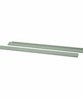 Hidden Hardware Twin And Full Bed Conversion Kit In Light Sage For Cribs Converts Mini Crib To Twin Or Full Bed DIY Friendly Sustainable New Zealand Pine Non Toxic Finish Meets ASTM And CPSC Safety Standards, showing light sage wood rails for crib conversion.