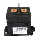 Heavy Duty 250A DC Contactor Relay For EV Charging And Solar Builds 750V Direct Current Switching With 24V Coil showing top view.