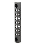 Kick Ass Aluminum Cheese Bar For Camera Monitor Rig Mount Standard Quarter Inch Screw Holes Lightweight Black Video Accessory Smooth Operation Pro Filmmakers Will Totally Dig This Setup - side view showing screw holes