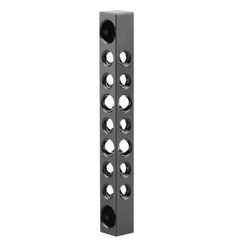 Kick Ass Aluminum Cheese Bar For Camera Monitor Rig Mount Standard Quarter Inch Screw Holes Lightweight Black Video Accessory Smooth Operation Pro Filmmakers Will Totally Dig This Setup - side view showing screw holes