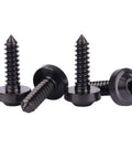 Black titanium alloy self-tapping screws with Torx T25 head, M5 18mm for motorcycles, rugged corrosion-resistant, 4 pack