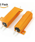 Heavy Duty Aluminum Heatsink Resistor 50 Watt 10 Ohm Chassis Screw Mount Wirewound Electrical Component 2 Pack
