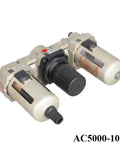 Heavy Duty Pneumatic FRL Combination Unit For Clean Dry Compressed Air Systems With Filter Regulator Lubricator Fiber Core AC5000-10D