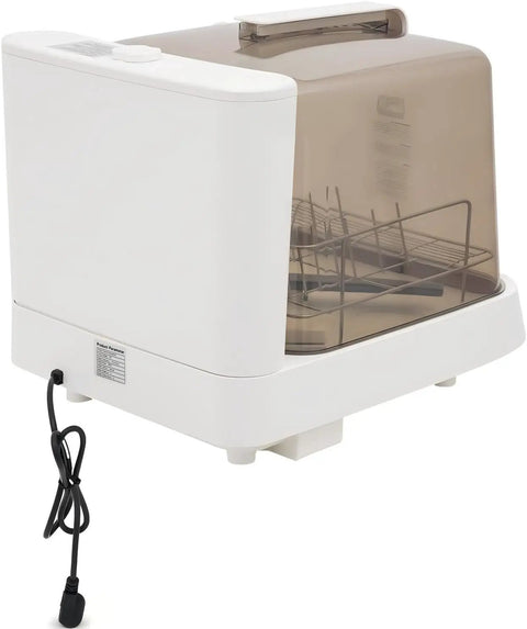Portable Countertop Dishwasher With Built In Tank And 360 Rotating Spray three quick wash cycles, compact design for dorms and RVs.