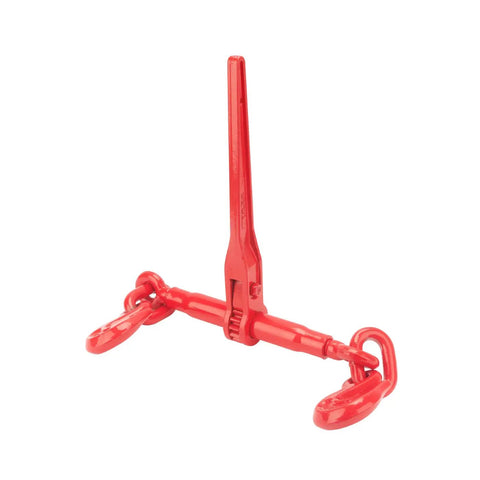 4 Pack 1/2 To 5/8 Inch Ratchet Binders For Heavy Duty Load Securement, Ratchet Style Chain Binders With Grab Hooks, Grade 80, Red