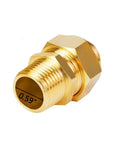 Half Inch NPT Brass Male Nipple Pack of Two for Gas Water Oil and Air Tool Hoses Hex Threaded Connectors, corrosion resistant brass adapters