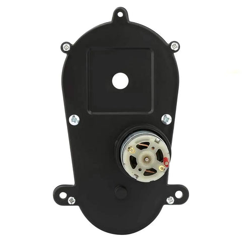Quiet Electric Steering Gearbox For Kids Ride On Cars, High RPM 5600, 12V Replacement Motor With Low Noise, black durable part