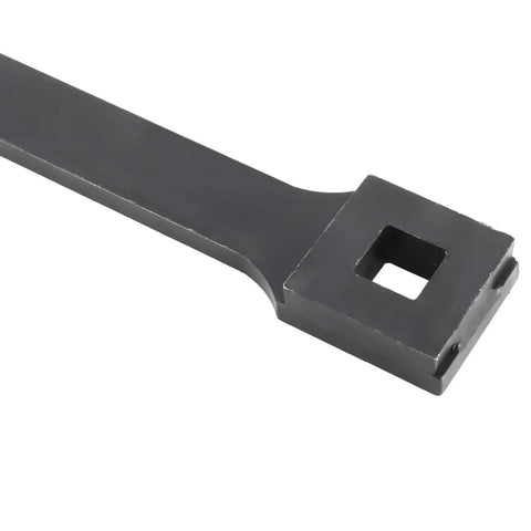 Close-up of Adjustable Pin Spanner Wrench for Pulleys and Crankshafts end with 1/2 inch drive compatibility for automotive use.