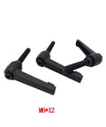 5Pcs M6 x 12mm Handle For SBR Bearing Block And Linear Rail Guide Shaft Support For CNC, shown in black finish.