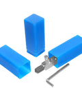 Grab This Awesome 2 Set Tap Extractor Kit To Smash Stripped Screws And Remove Broken Bolts From Faucets Super Easy Without Wasting Time Or Money. blue plastic tap extractor kit with hex key and metal insert, 2-piece set for faucet threads