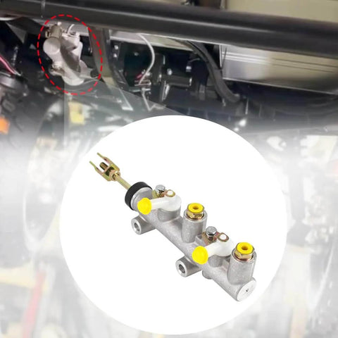Brake Master Cylinder Assembly For Emerge Golf Carts E2 And E4 Replacement Replaces 1007491 1007840 installed view.