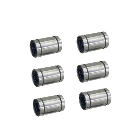 Pro Grade Linear Bushing Set for CNC Systems 8x15x17mm Rods, 10 Pcs, LM8SUU Compatible Bearings for Smooth Motion, Low Friction, Easy Install, Durable Guide Support for Robotic and Milling Projects, six metal bushings