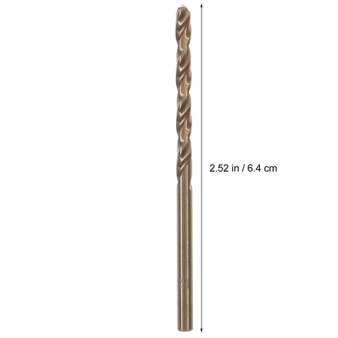 Premium 10-Pc 1/8 Inch M35 Cobalt Drill Bit Set For Hardcore Metals Stainless Steel Cast Iron High Speed Steel Twist Bits That Get The Job Done Perfectly, 2.52 in drill bit