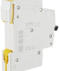 Top Tier Badass Miniature Circuit Breakers 20 Amp One Pole Type C Curve White Finish 12 Piece Set detailed view of a single breaker.