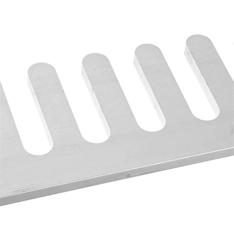 Close-up of Heavy Duty Dovetail Router Template Kit For Dead On Through Dovetail And Box Joints, aluminum detail for precision cuts.