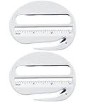 3 In 1 Letter Opener Tool Set With Magnifying Glass And Ruler White Two Pack Compact Mail Slitter