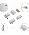 3Mm-12Mm Glass Compatibility Frameless Door Hinges Stainless Steel Clamp-On Pivot Hardware with smooth, stable operation