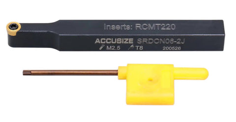 3/8 x 3-1/2 Inch SRDCN06-2J Indexable Toolholder For RCMT220 Inserts With 0 Degree Lead Angle And 7 Degree Relief, Pro Grade Durable Machining Tool For RCMT220 And RCGT220-AF Inserts, SKU 2376-0006