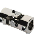 Rock Solid Chrome Steering Shaft U Joint 1 Inch Double D By 1 Inch Double D Single Universal Joint 83Mm Driveline Coupling close-up view