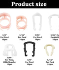 Assorted sizes and colors of 70 Piece Car Fuel Line Retainer Clips Kit With Three Eighths Inch And Five Sixteenths Inch Nylon Retainers