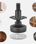 Adjustable Furniture Leveling Feet Heavy Duty Levelers For Cabinets Tables Chairs Sofas And Couches Large Base 4 Pack Supports Up To 1320 Lbs With T Nut Kit 3 8 16 Thread Black Easy Install benefits illustration