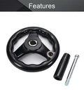 Three Spoke Handwheel With Revolving Handle For Milling Machines And Lathes, Adjustable Black Hand Wheel Fits 125 160 200 Mm Diameters