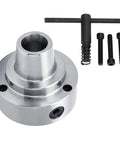 Premium 5 Inch Collet Chuck Kit With Pinion Gear Key And 0.1 To 1 Inch Collets showing collet body and accessories for lathe workholding.