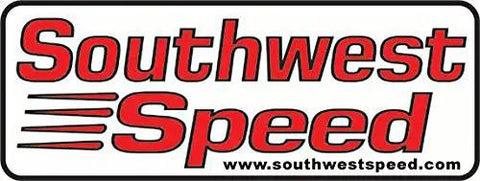 Southwest Speed logo on a rectangular sign with red text and website URL.