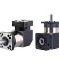 Straight Fire 90 Degree Planetary Gearbox Speed Reducer Bulletproof Build For Nema 42 And 52 Stepper Motors High Torque 70 To 1 Ratio Zero Drag Backlash Premium Steel Output Shaft mounted at 90 degrees.