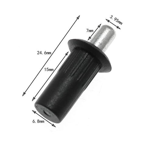 Close-up of Cabinet Door Damper Replacement Pins Set For Furniture Fittings, 20 Pieces, Easy Concealed Installation, Durable Plastic.