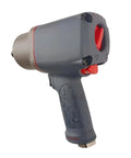 Three Quarter Air Impact Wrench Operating Silently With A Beefy 7 Vane Motor Pumping Out 1350 Ft Lbs Torque For Grease Monkey Jobs And Industrial Grade Direct Replacements side view showing ergonomic handle and trigger.